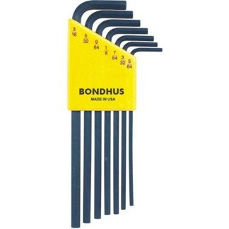 BONDHUS HEX KEY SET L WRENCH (HLX7) BLACK 7PC 12145