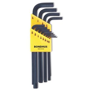 BONDHUS HEX KEY SET L WRENCH (HLX12) BLACK 12PC 12136