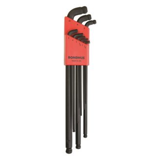 BONDHUS DOUBLE BALL END L-WRENCHES SET (SDBLX9XL) 9PCS BLACK 67099