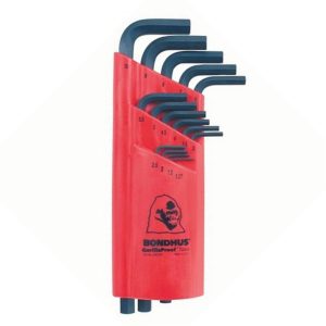 BONDHUS HEX KEY SET L WRENCH (HLX15M) BLACK 15PCS 12195