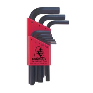 BONDHUS HEX KEY SET L WRENCH (HLX9MS) SHORT-BLACK 9PC 12299