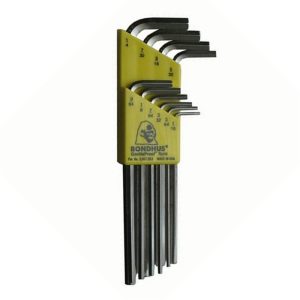 BONDHUS HEX KEY SET L WRENCH (HLX10B) 10PCS CHROME -16138