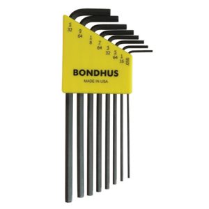 BONDHUS HEX KEY SET L WRENCH (HLX8) BLACK 8PCS 12132