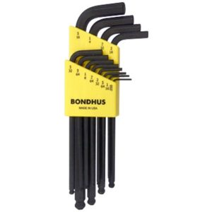 BONDHUS BALLPOINT HEX KEY SET (BK)-10936 BLX12