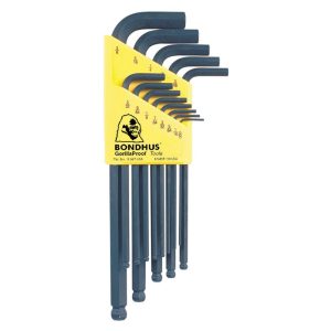 BONDHUS BALLPOINT HEX KEY SET (BK)-10937  (0.50-3/8)-13PCS BLX13