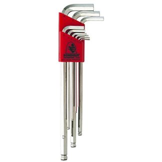 BONDHUS BALLPOINT HEX KEY SET (CP)-17099 BLX9MB (9PCS) CHROME