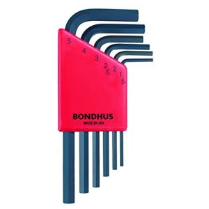 BONDHUS HEX KEY SET L WRENCH (HLX6MS) SHORT-BLACK 6PC 12246