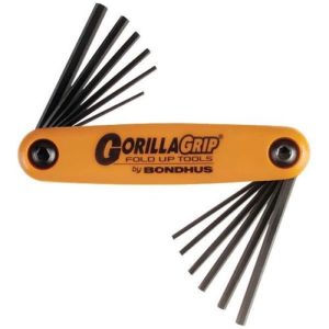 BONDHUS FOLD-UP HEX KEY SET -12595