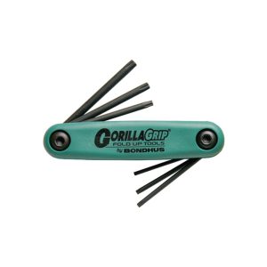 BONDHUS FOLD-UP HEX TAMPER RESISTANT KEY SET TR7-TR25 8PC -12636