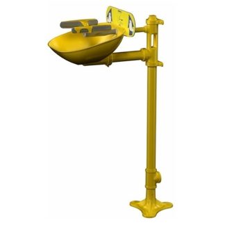 BRADLEY PEDESTAL-MOUNTED EYE-FACE WASH FIXTURE WITH PLASTIC BOWL S19214FW
