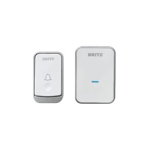 BRITZ WIRELESS DOORBELL (WHITE SILVER) 665AC