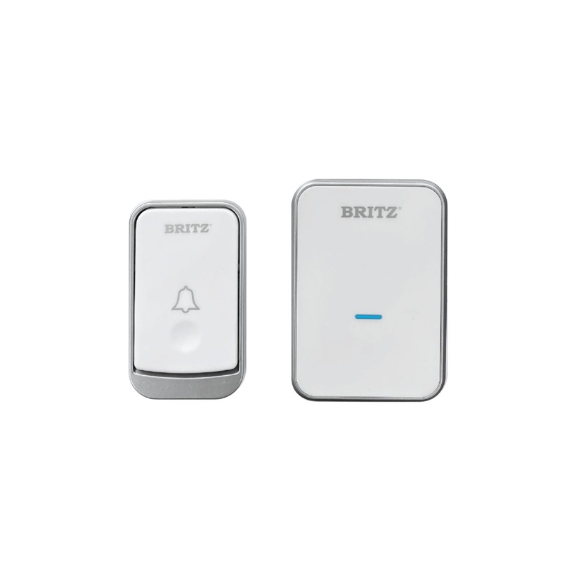 BRITZ WIRELESS DOORBELL (WHITE SILVER) 665AC
