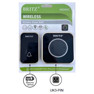 BRITZ WIRELESS KINETIC DOORBELL (BLACK) K634AC