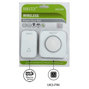BRITZ WIRELESS KINETIC DOORBELL (WHITE) K633AC