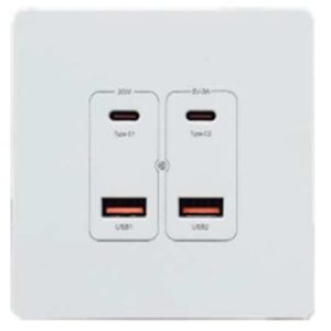 BRITZ 2A+2C PD 20W USB WALL SOCKET SW-4UAC