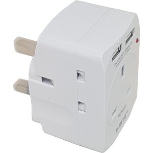 BRITZ 3WAY ADAPTOR WITH 2USB PORT - BR221U