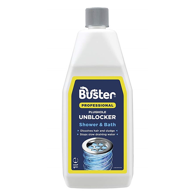 BUSTER PLUGHOLE UNBLOCKER FOR SHOWER & BATHROOM 1L