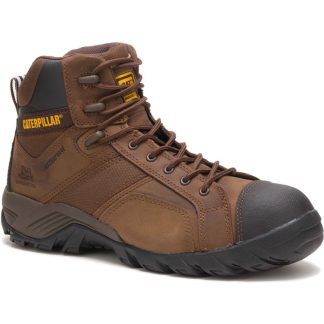 CATERPILLAR ARGON HI WATERPROOF CT SHOE P90091 DARK BROWN