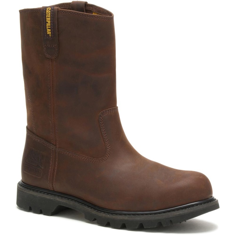 CATERPILLAR REVOLVER ST WORK BOOT P89516 DARK BROWN