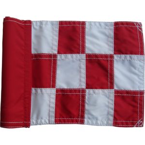 CHEQUERED FLAG SEWED TYPE-RED/WHITE