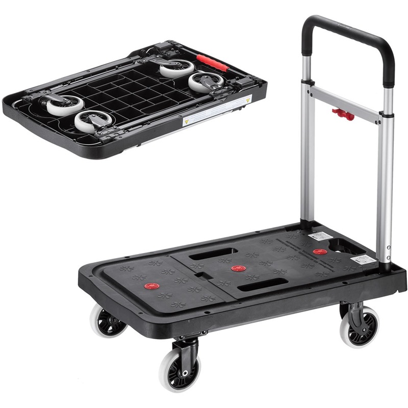 CRYSTAR™ FULL FOLDABLE PLATFORM TROLLEY, BLACK, CAP: 80KG CT-FW99F (CT-120)