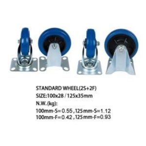 CRYSTAR™ 4-PC 4" ELASTIC RUBBER WHEEL SET (BLUE)
