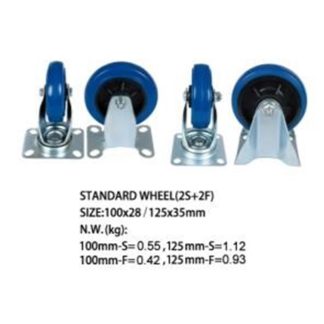 CRYSTAR™ 4-PC 4" ELASTIC RUBBER WHEEL SET (BLUE)