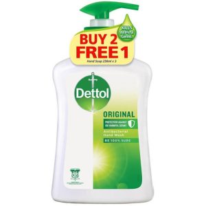 DETTOL ORIGINAL LIQUID HAND WASH 250ML 2+1 PACK HPD252P