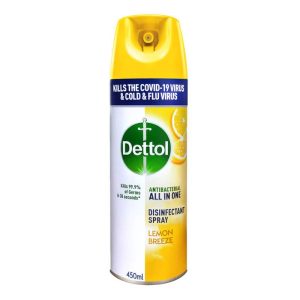 DETTOL DISINFECTANT SPRAY LEMON BREEZE 450ML