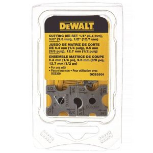 DEWALT REPLACEMENT CUTTING DIE SET 1/4",3/8" & 1/2" DCS3501