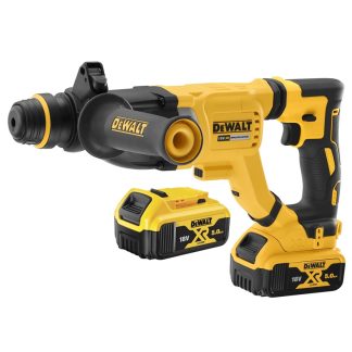 DEWALT 18V 2X5.0AH LI-ION 28MM BRUSHLESS 3DS+ 3-MODE ROTARY HAMMER, DCH263P2