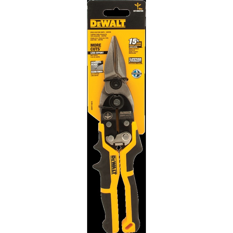 DEWALT STRAIGHT CUT ERGONOMIC AVIATION SNIP DWHT14675-0