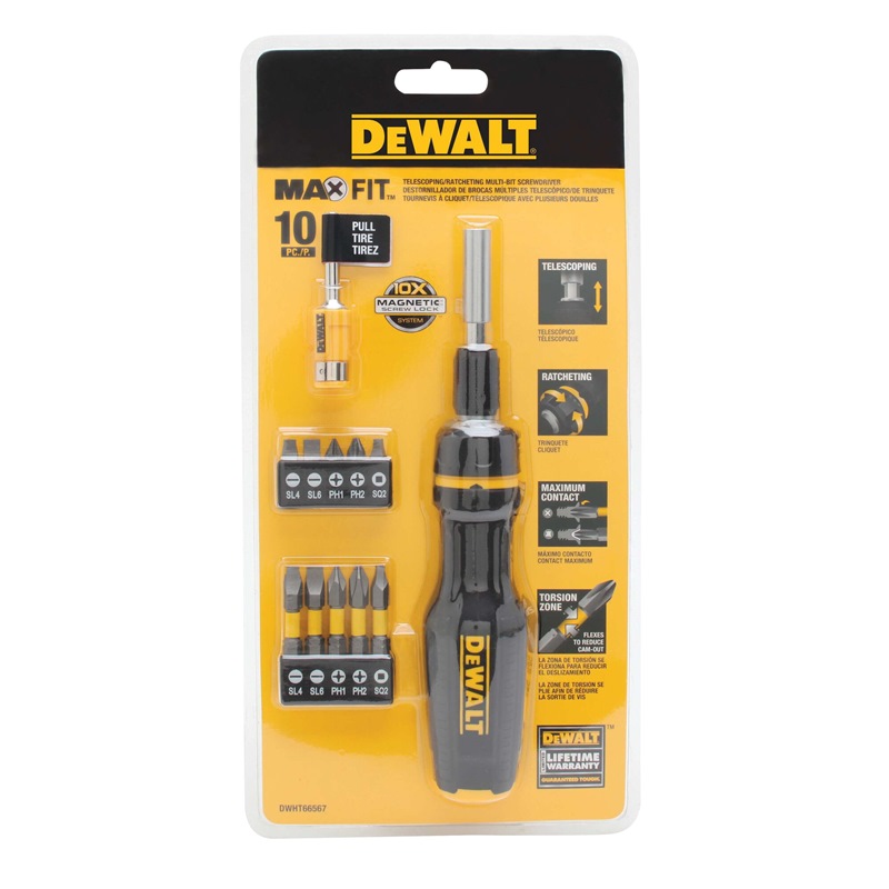 DEWALT MAXFIT TELESCOPING MULTI-BIT RATCHET SCREWDRIVER DWHT66567
