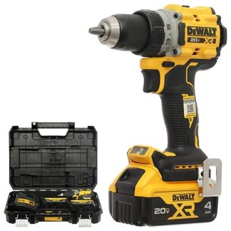 DEWALT 20V 2X4.0AH LI-ION 13MM BRUSHLESS DRILL DRIVER DCD800M2T-B1