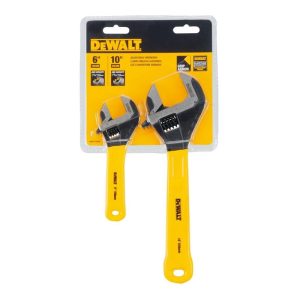 DEWALT 2 PC DIP GRIP ADJ WRENCH SET (6" & 10") DWHT75497