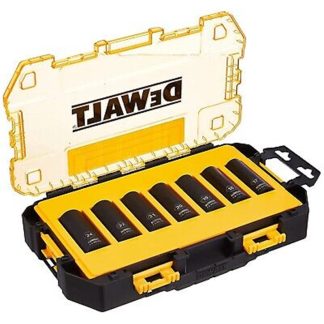 DEWALT 7PC 1/2" DR. DEEP IMPACT SOCKET 17~24MM IN TOUGH BOX DWMT74737