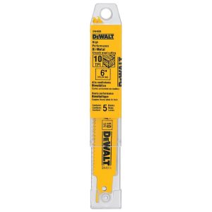 DEWALT 5-PC RECIPRO SAW BLADE 6"X10T DW4806