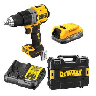 DEWALT 20V MAX BL 13MM HAMMER DRILL/DRIVER 90NM (3.5AH PS X 1) DCD806S1T-B1