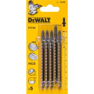 DEWALT HCS WOOD CUTTING JIG SAW BLADE FINE CUT T101B, 5PP DT2165-QZ