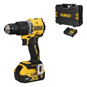 DEWALT 20V MAX BL COMPACT HAMMER DRILL 1X5.0AH+CHARGER+CASE DCD799P1T-B1