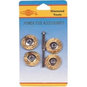 DMD CRIMPED BRASS WIRE BRUSH 3.0MM SHANK 4PPP~LX-04016