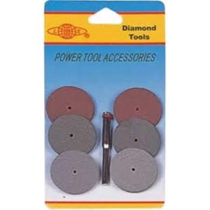 DMD RUBBER DISC W/3GRIT NUMBER+1MANDREL 7PPP~LX-04023