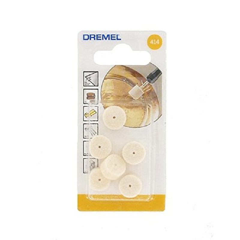 DREMEL FELT POLISHING WHEEL 13MM (414) 6PPP