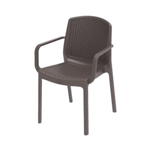 DURAMAX OUTDOOR CEDARATTAN ARMREST CHAIR (BROWN) GD051DW