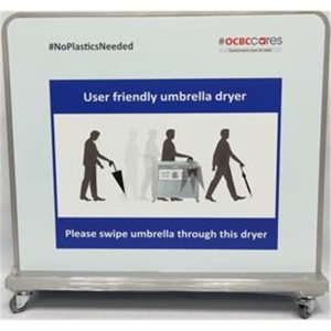 ECO 2 SILVER UMBRELLA DRYER 88(H) X 30(W) X 94CM(L) KOREA