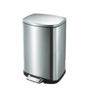 EKO DELLA STAINLESS STEEL STEP BIN L234XW228XH312MM EK9366 - 6L