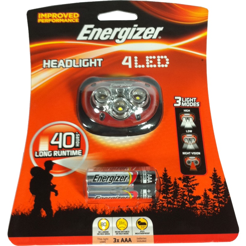 ENERGIZER 4 LED HEADLIGHT HD4L33AE 3XAAA