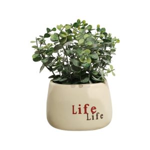 EUCALYPTUS PLANT WITH DESIGN POT - TABLE SIZE [FAKE]