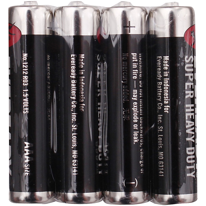 EVEREADY AAA BATTERY (BLACK) 4/PACK