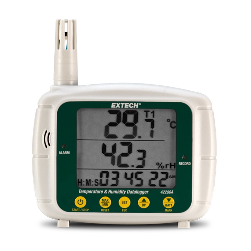 EXTECH TEMPERATURE AND HUMIDITY DATA LOGGER 42280A